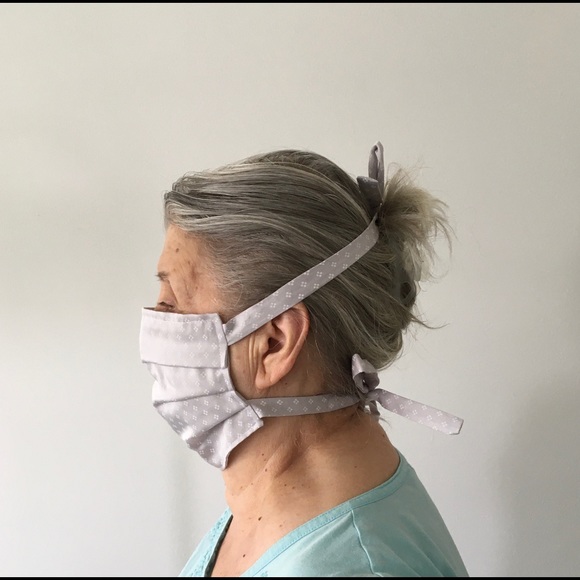 100% organic cotton fabric face mask, unisex, OS - Picture 2 of 8